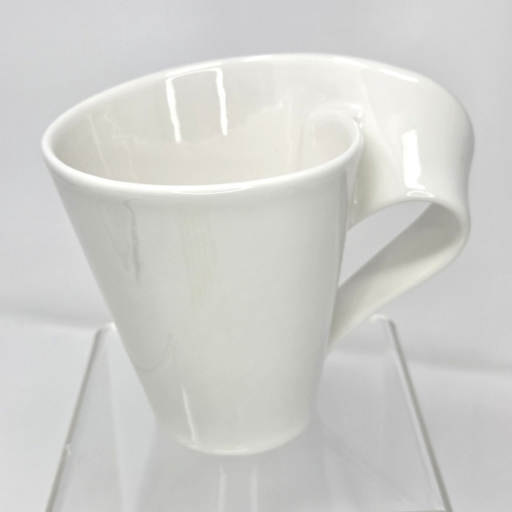 Villeroy Boch Coffee Mug Cup #1748 White NEW WAVE SWIRL Made in Germany‎ MCM